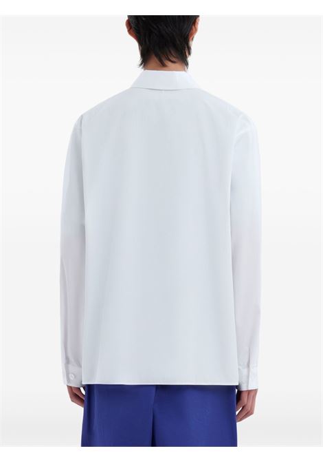 camicia zip uomo bianca MARNI | CUMU0297P0 USCT88LOW1